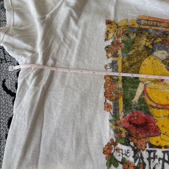 Mother Denim Mother Superior Big Deal Linen Cotton Deadflowers Tee Women Size L - Picture 11 of 12
